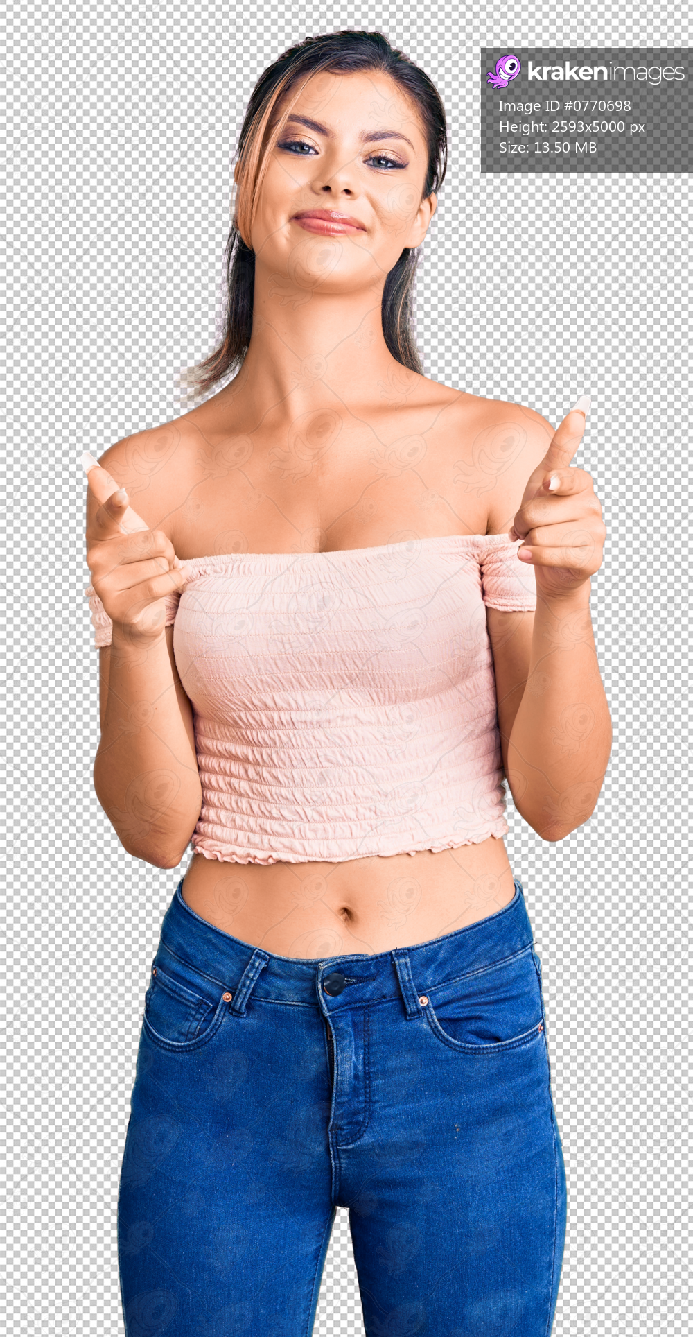Young beautiful woman wearing casual clothes pointing fingers to camera with happy and funny face. good energy and vibes.