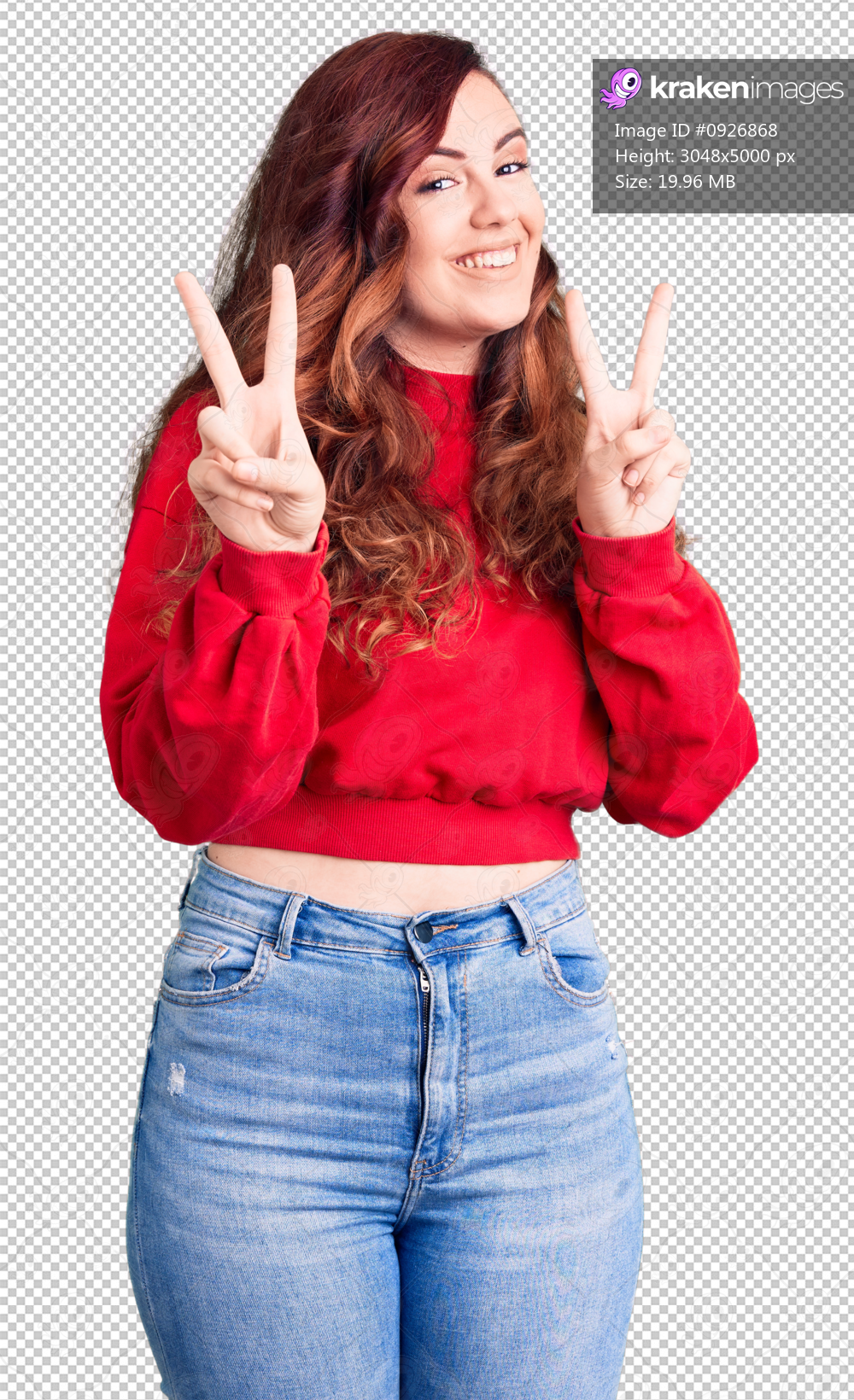 Young beautiful woman wearing casual winter sweater smiling looking to the camera showing fingers doing victory sign. number two.