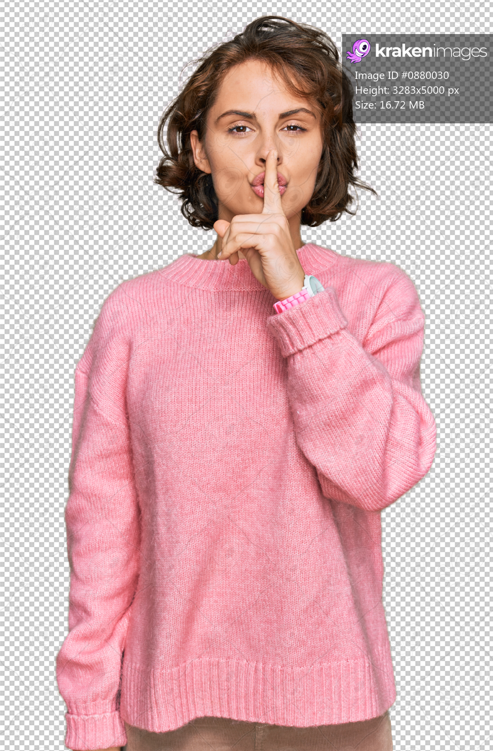 Young hispanic woman wearing casual clothes asking to be quiet with finger on lips. silence and secret concept.
