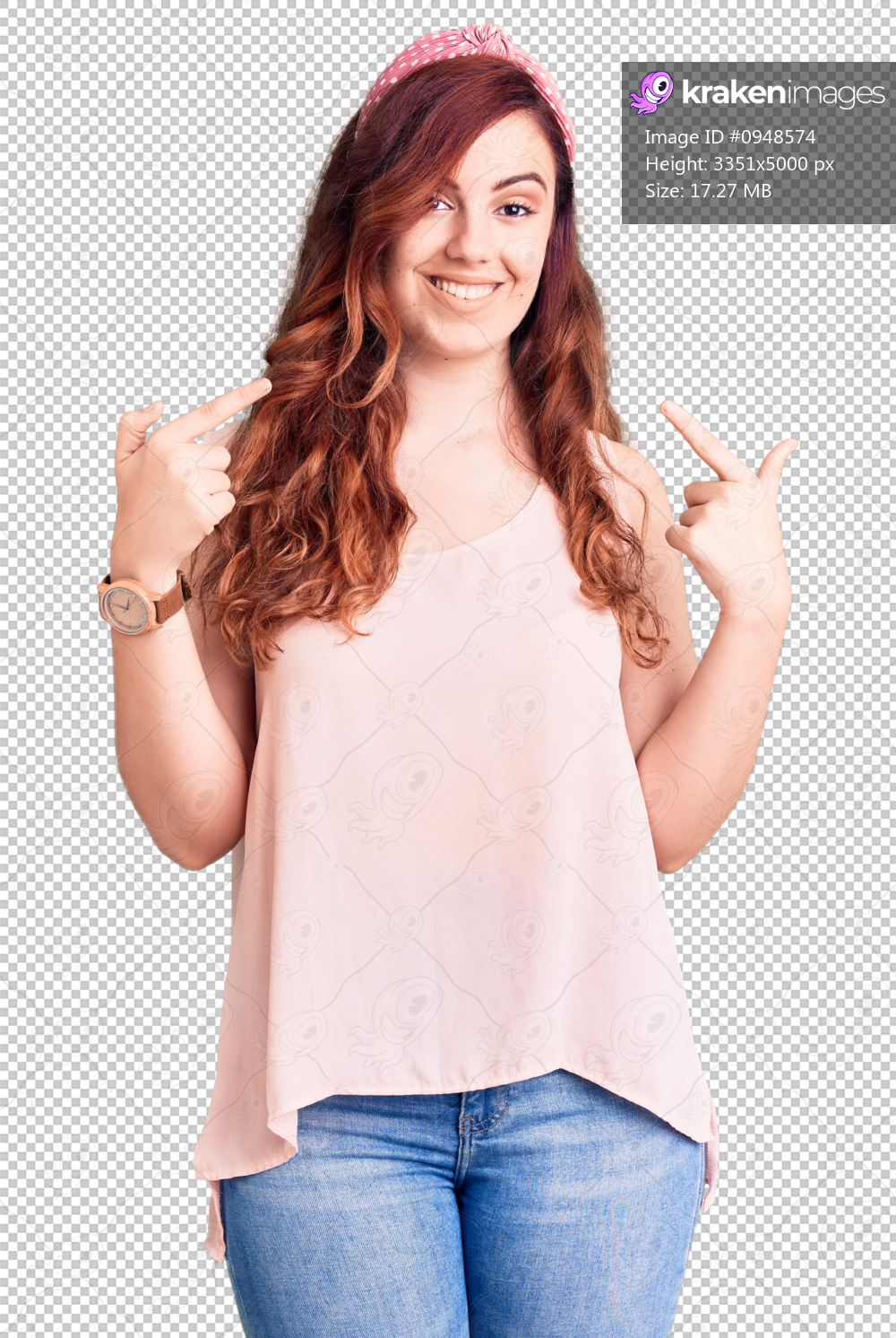 Young beautiful woman wearing casual clothes and diadem looking confident with smile on face, pointing oneself with fingers proud and happy.
