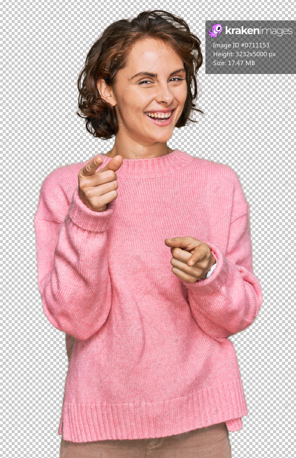 Young hispanic woman wearing casual clothes pointing fingers to camera with happy and funny face. good energy and vibes.