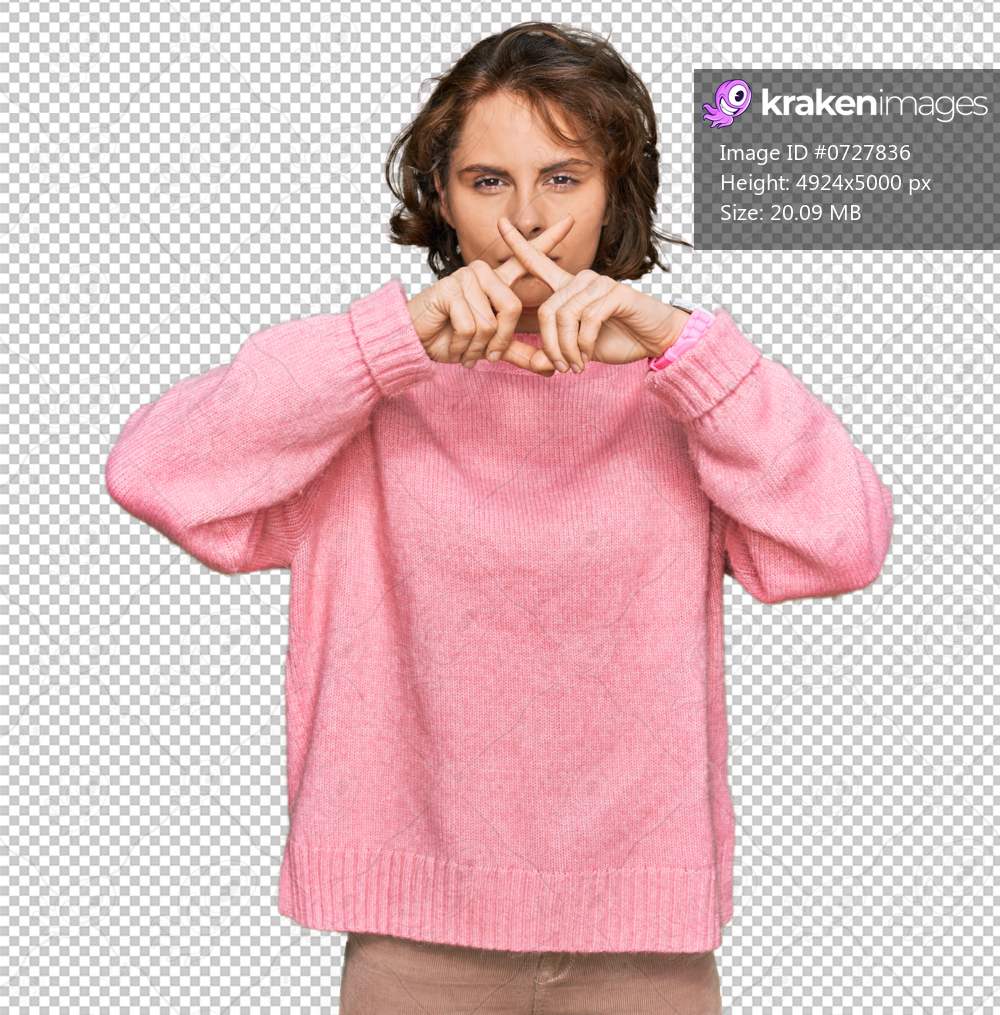 Young hispanic woman wearing casual clothes rejection expression crossing fingers doing negative sign