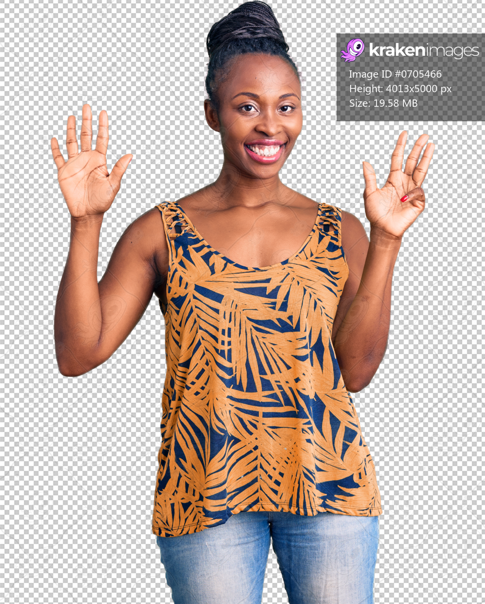 Young african american woman wearing casual clothes showing and pointing up with fingers number nine while smiling confident and happy.