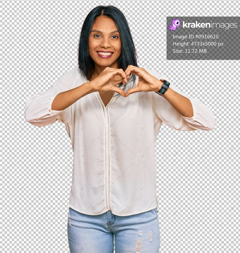 Young african american woman wearing casual clothes smiling in love showing heart symbol and shape with hands. romantic concept.