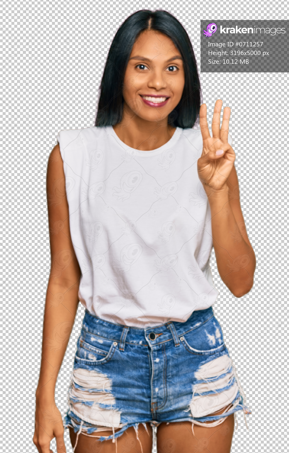 Young african american woman wearing casual clothes showing and pointing up with fingers number three while smiling confident and happy.