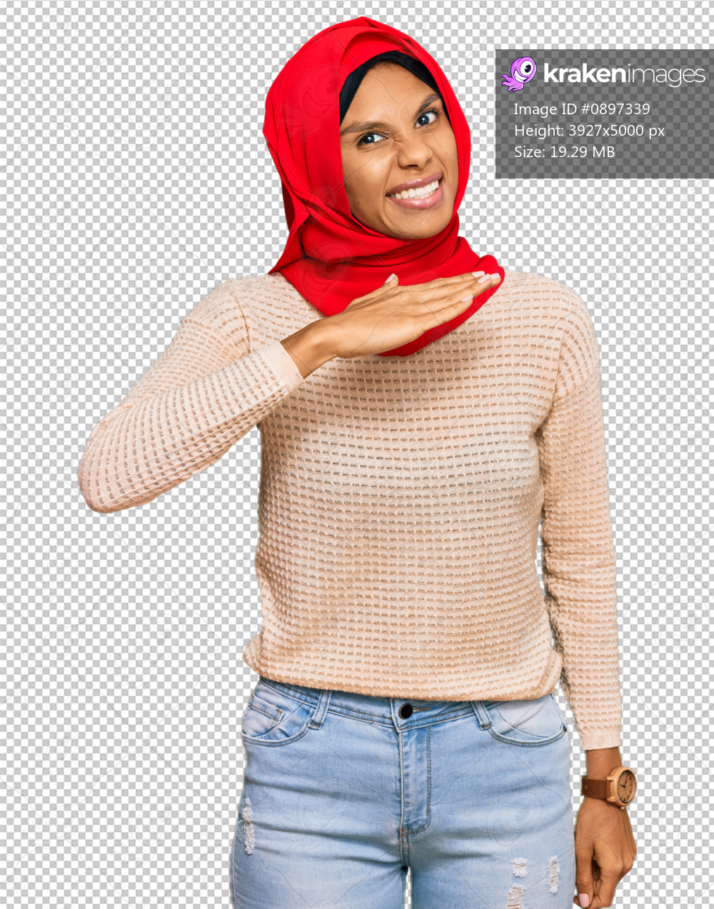 Young african american woman wearing traditional islamic hijab scarf cutting throat with hand as knife, threaten aggression with furious violence