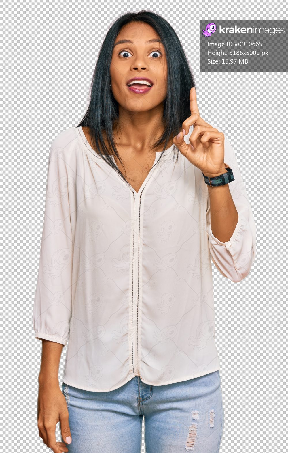 Young african american woman wearing casual clothes pointing finger up with successful idea. exited and happy. number one.