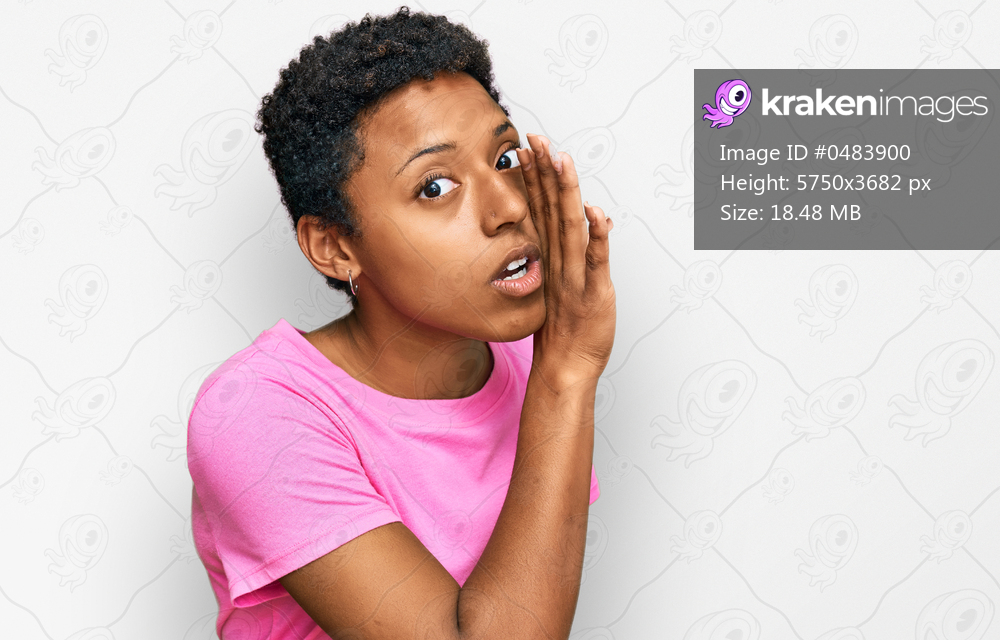 Young african american woman wearing casual clothes hand on mouth telling secret rumor, whispering malicious talk conversation 