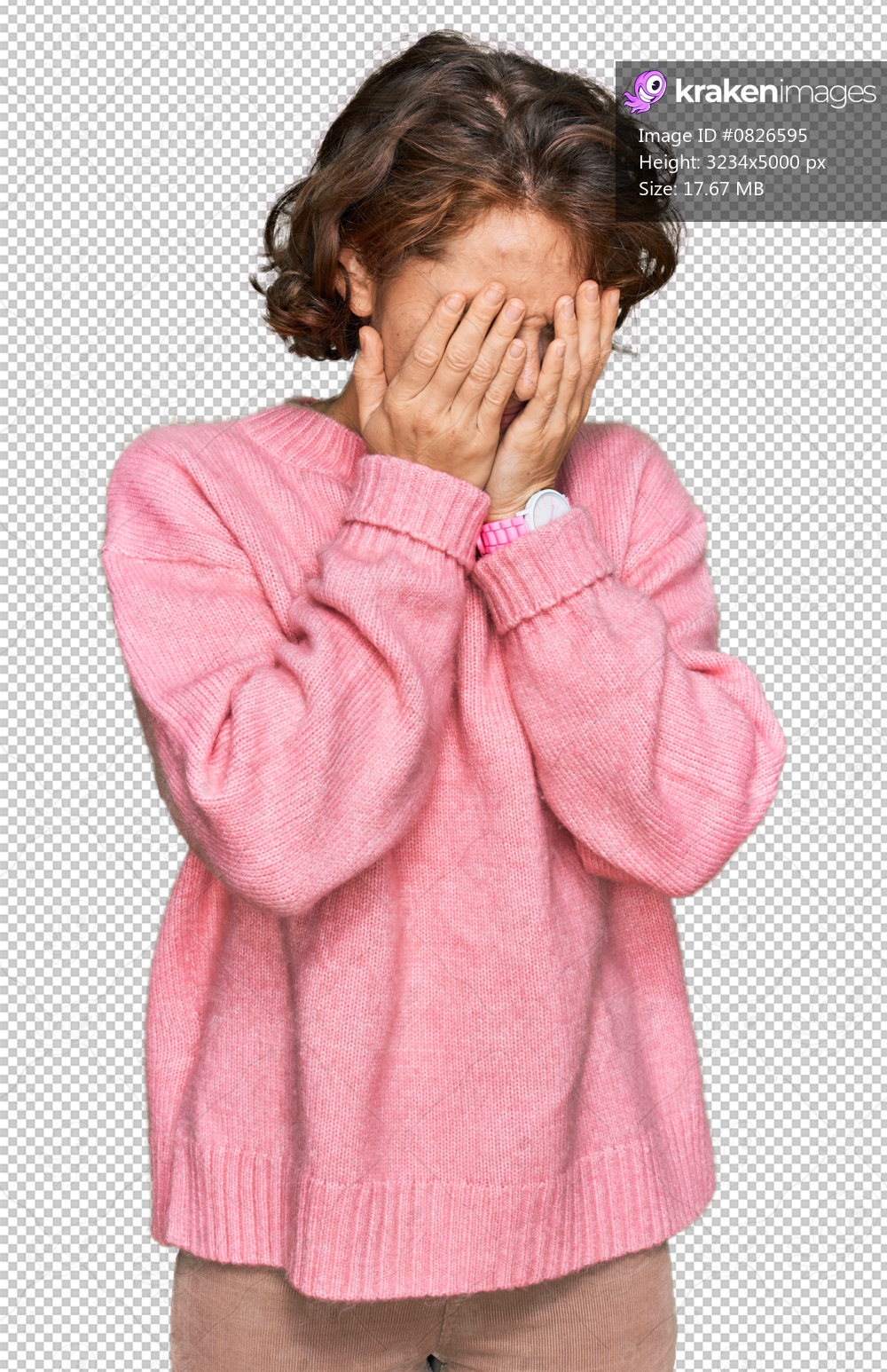 Young hispanic woman wearing casual clothes with sad expression covering face with hands while crying. depression concept.
