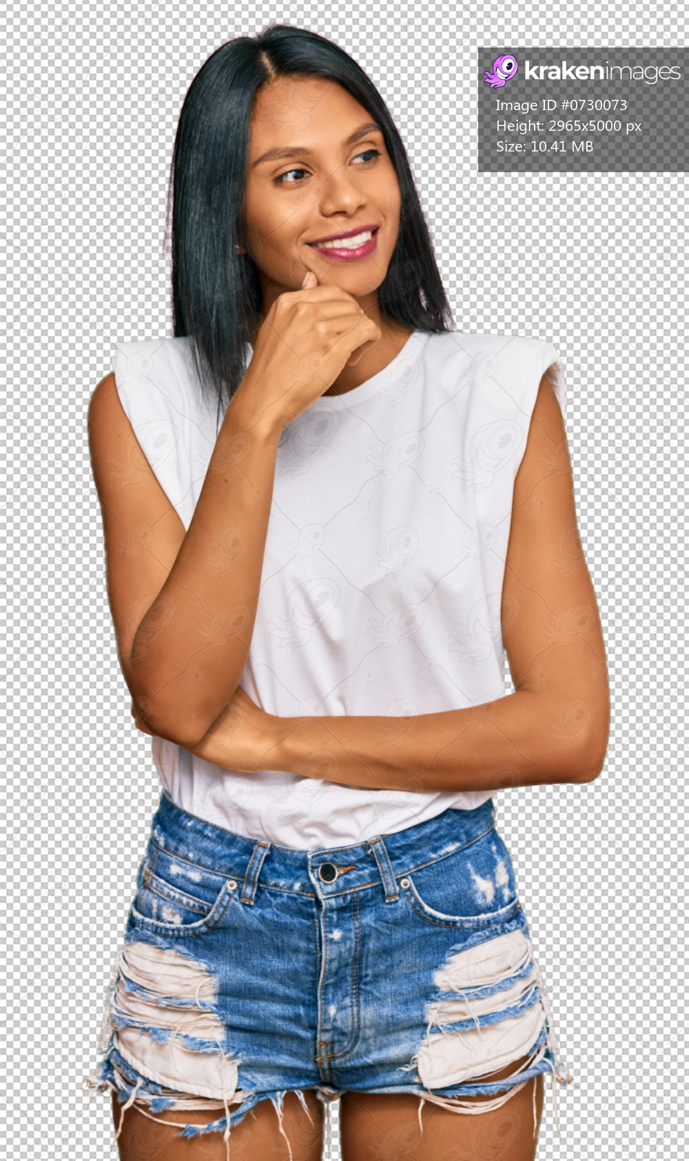 Young african american woman wearing casual clothes with hand on chin thinking about question, pensive expression. smiling with thoughtful face. doubt concept.