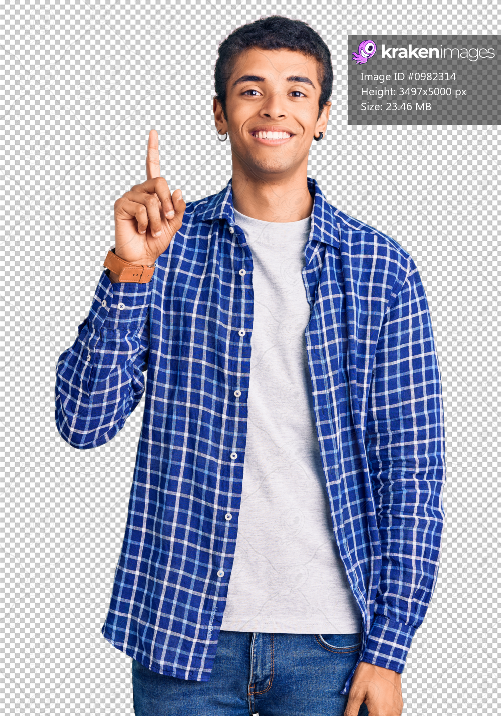 Young african amercian man wearing casual clothes showing and pointing up with finger number one while smiling confident and happy.