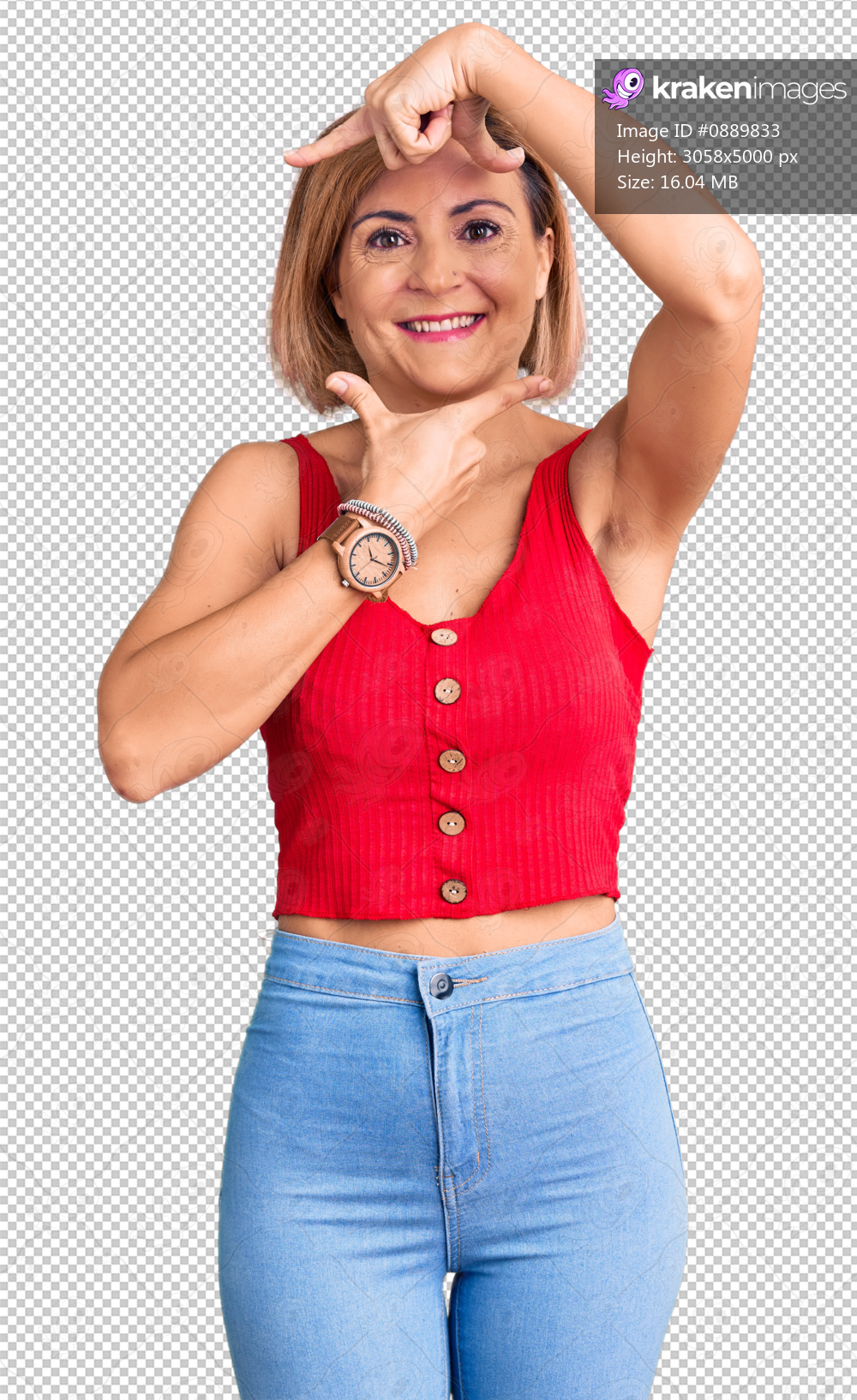 Young blonde woman wearing casual clothes smiling making frame with hands and fingers with happy face. creativity and photography concept.