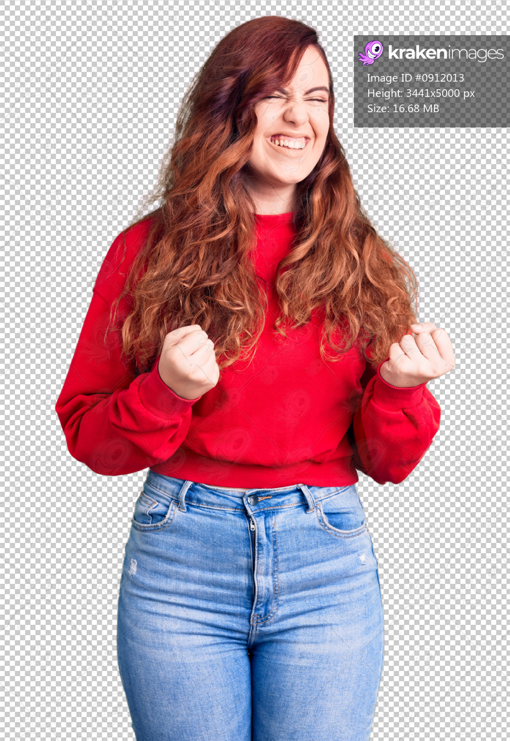 Young beautiful woman wearing casual winter sweater excited for success with arms raised and eyes closed celebrating victory smiling. winner concept.