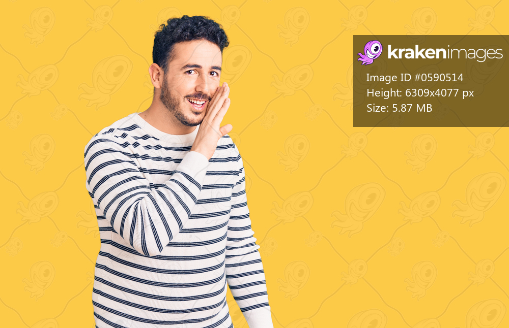 Young hispanic man wearing casual clothes hand on mouth telling secret rumor, whispering malicious talk conversation 