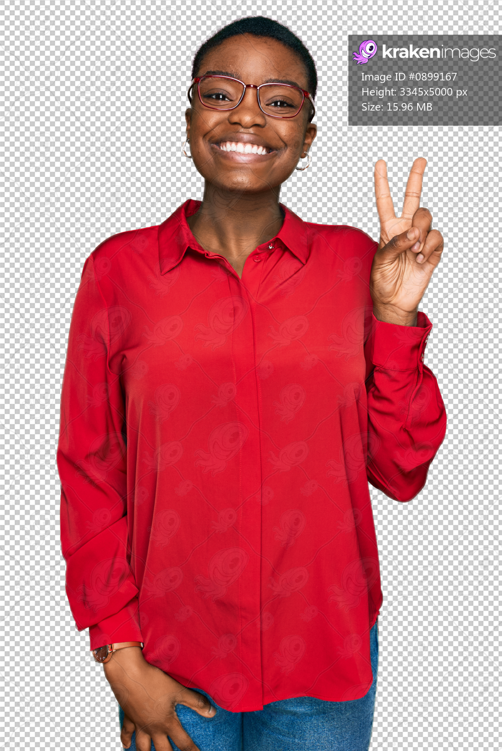 Young african american woman wearing casual clothes and glasses smiling with happy face winking at the camera doing victory sign. number two.