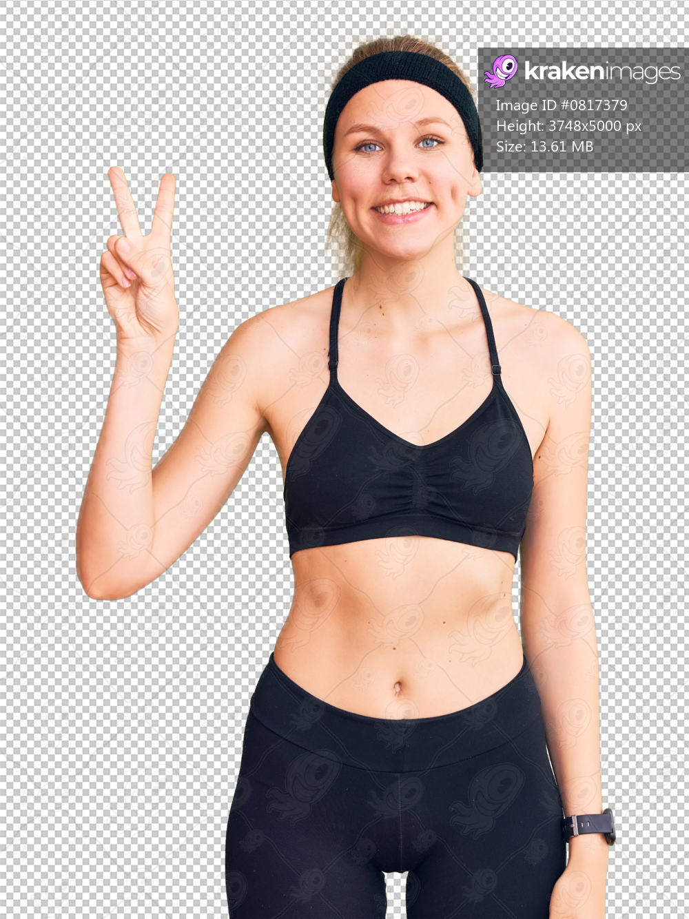 Young beautiful blonde woman wearing sportswear showing and pointing up with fingers number two while smiling confident and happy.