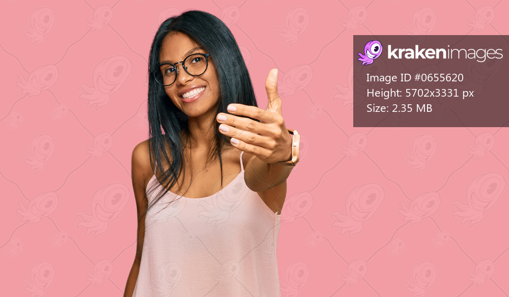 Young african american woman wearing casual clothes and glasses smiling cheerful offering palm hand giving assistance and acceptance. 