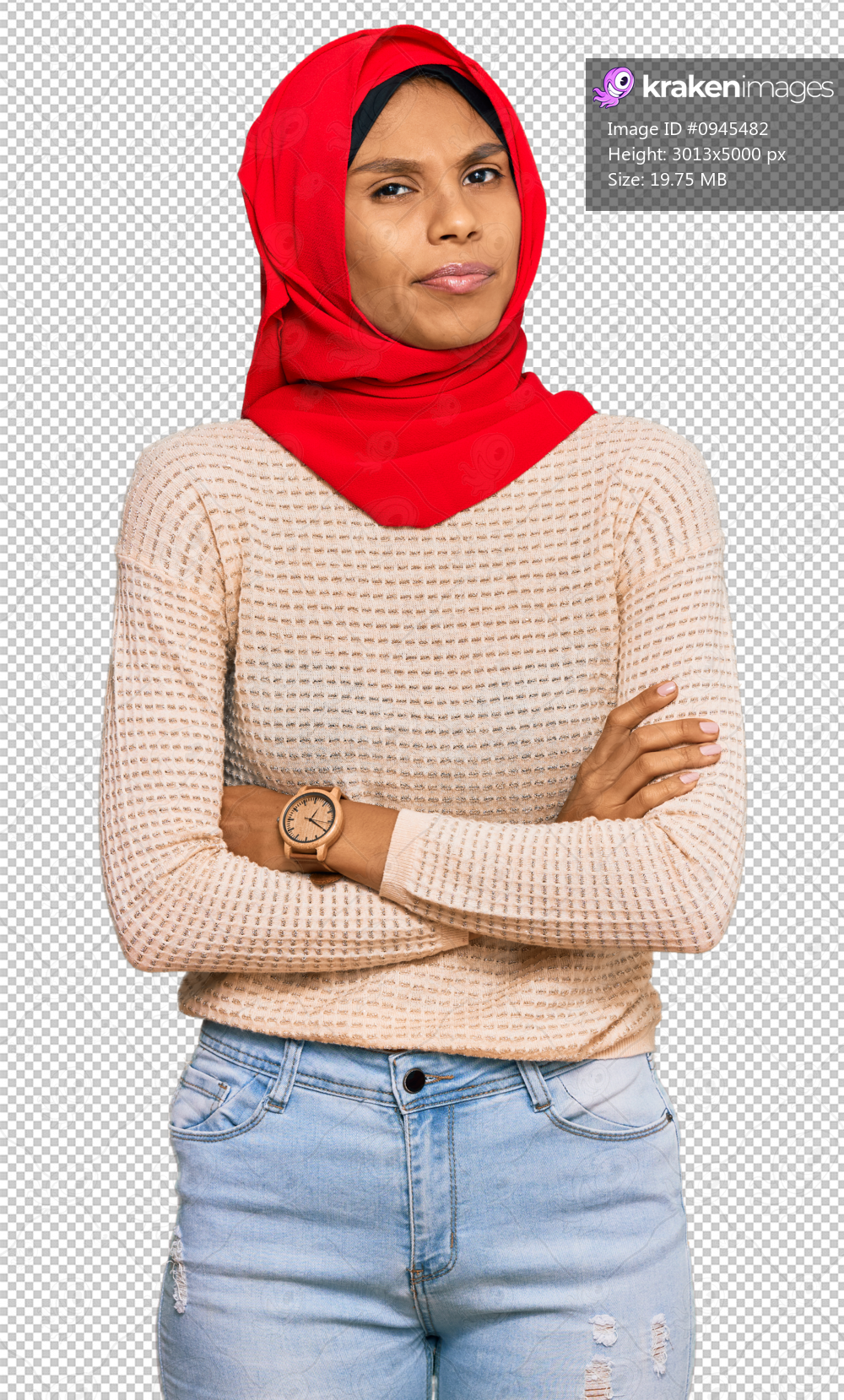 Young african american woman wearing traditional islamic hijab scarf skeptic and nervous, disapproving expression on face with crossed arms. negative person.
