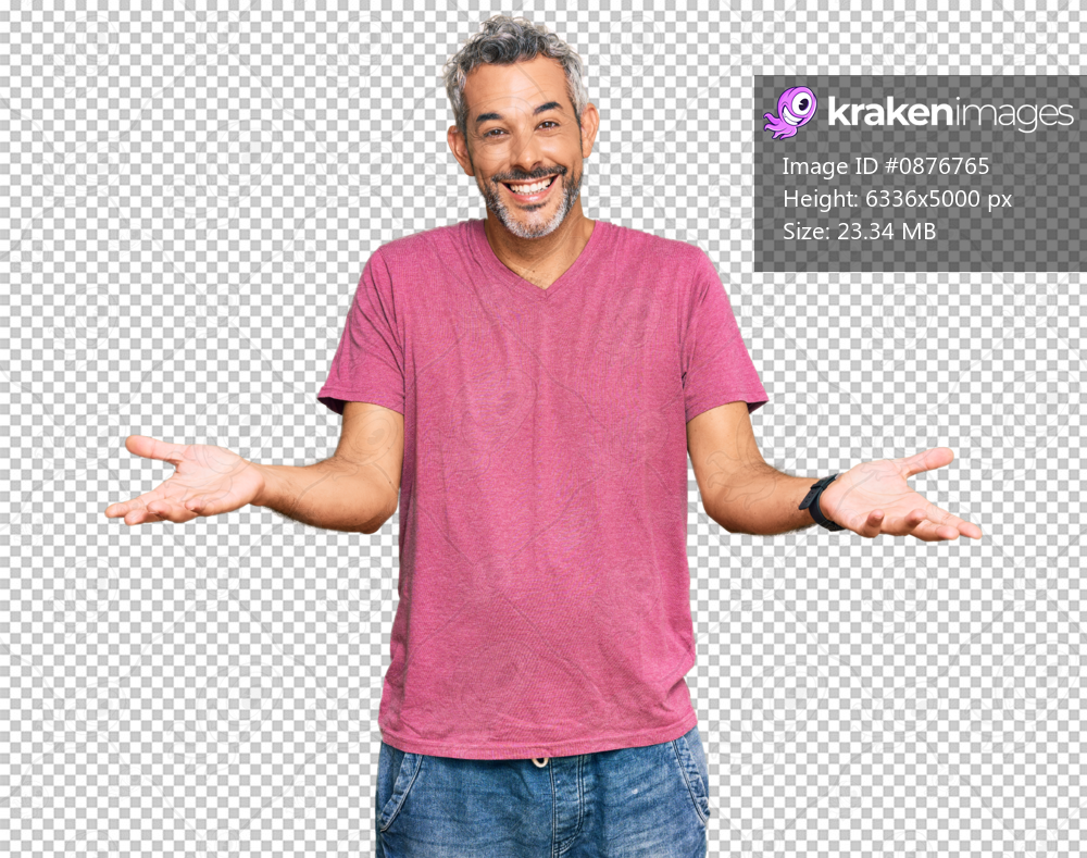Middle age grey-haired man wearing casual clothes smiling cheerful offering hands giving assistance and acceptance.