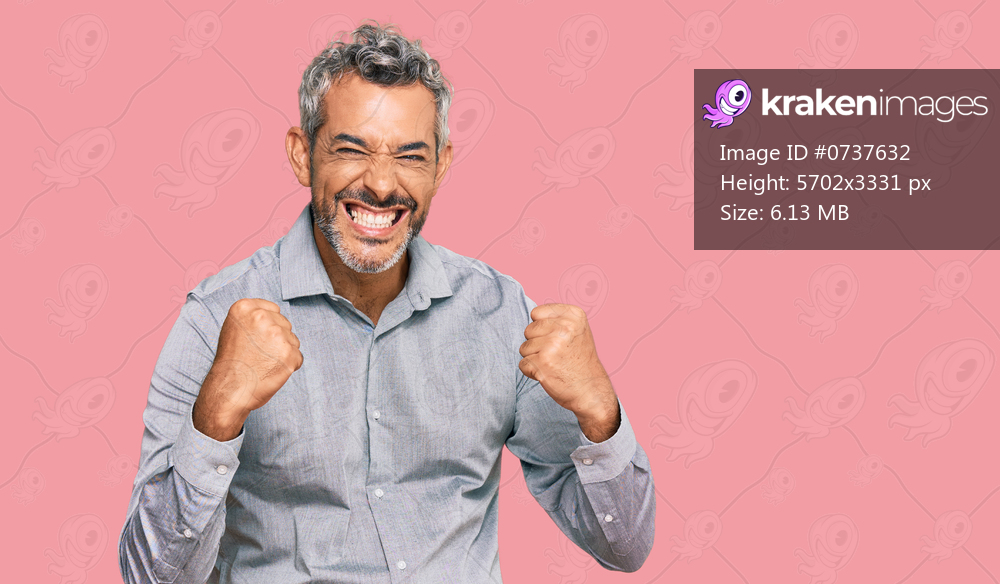 Middle age grey-haired man wearing casual clothes excited for success with arms raised and eyes closed celebrating victory smiling. winner concept. 