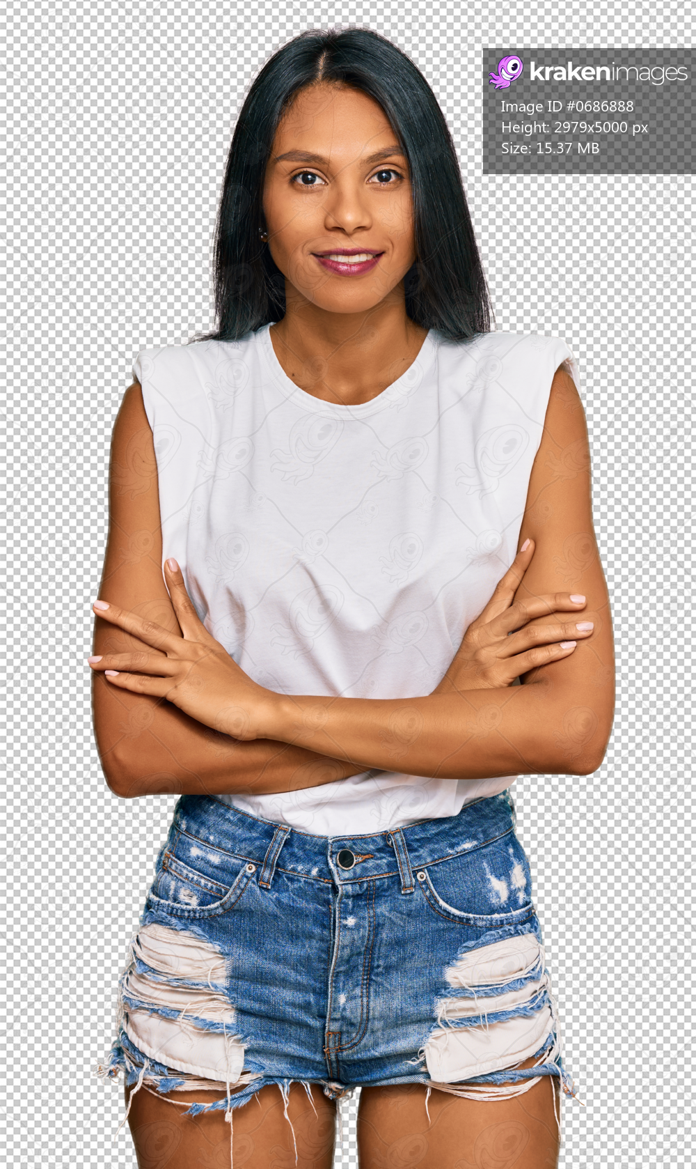 Young african american woman wearing casual clothes happy face smiling with crossed arms looking at the camera. positive person.
