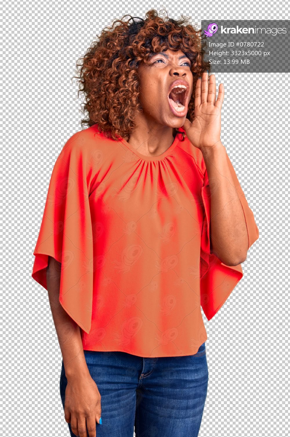 Young african american woman wearing casual clothes shouting and screaming loud to side with hand on mouth. communication concept.