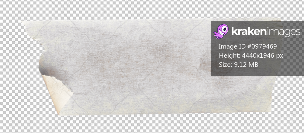 White adhesive paper tape stick over isolated background, blank fastening packaging wrinkled sticker