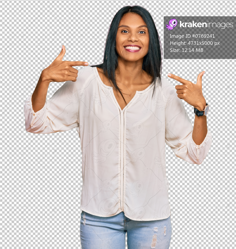 Young african american woman wearing casual clothes looking confident with smile on face, pointing oneself with fingers proud and happy.