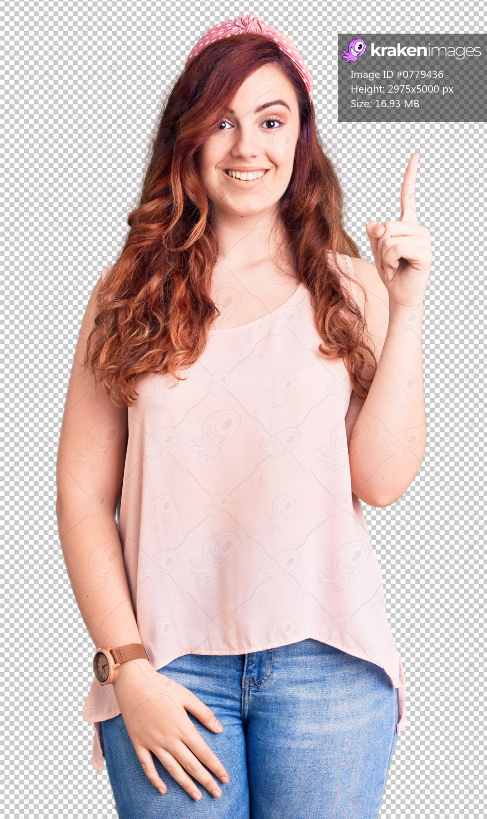 Young beautiful woman wearing casual clothes and diadem pointing finger up with successful idea. exited and happy. number one.