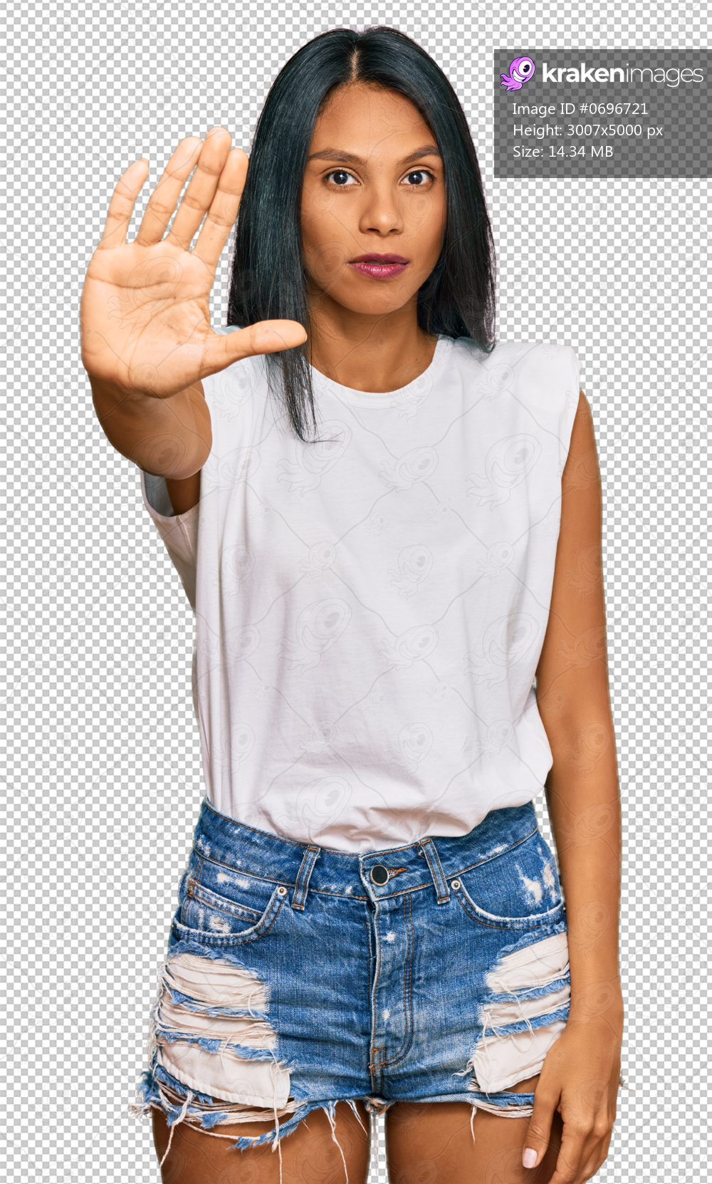Young african american woman wearing casual clothes doing stop sing with palm of the hand. warning expression with negative and serious gesture on the face.