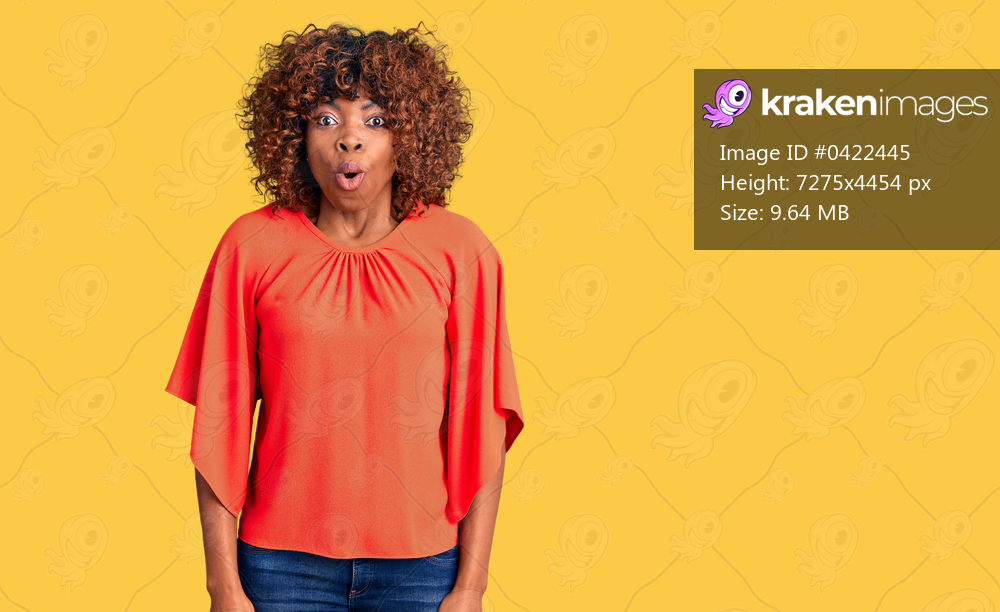 Young african american woman wearing casual clothes afraid and shocked with surprise expression, fear and excited face. 