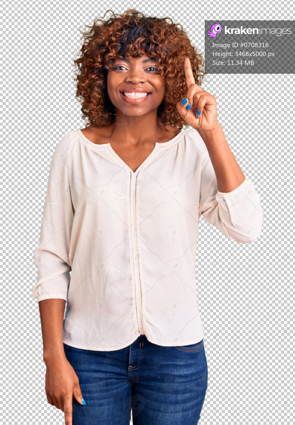 Young african american woman wearing casual clothes pointing finger up with successful idea. exited and happy. number one.