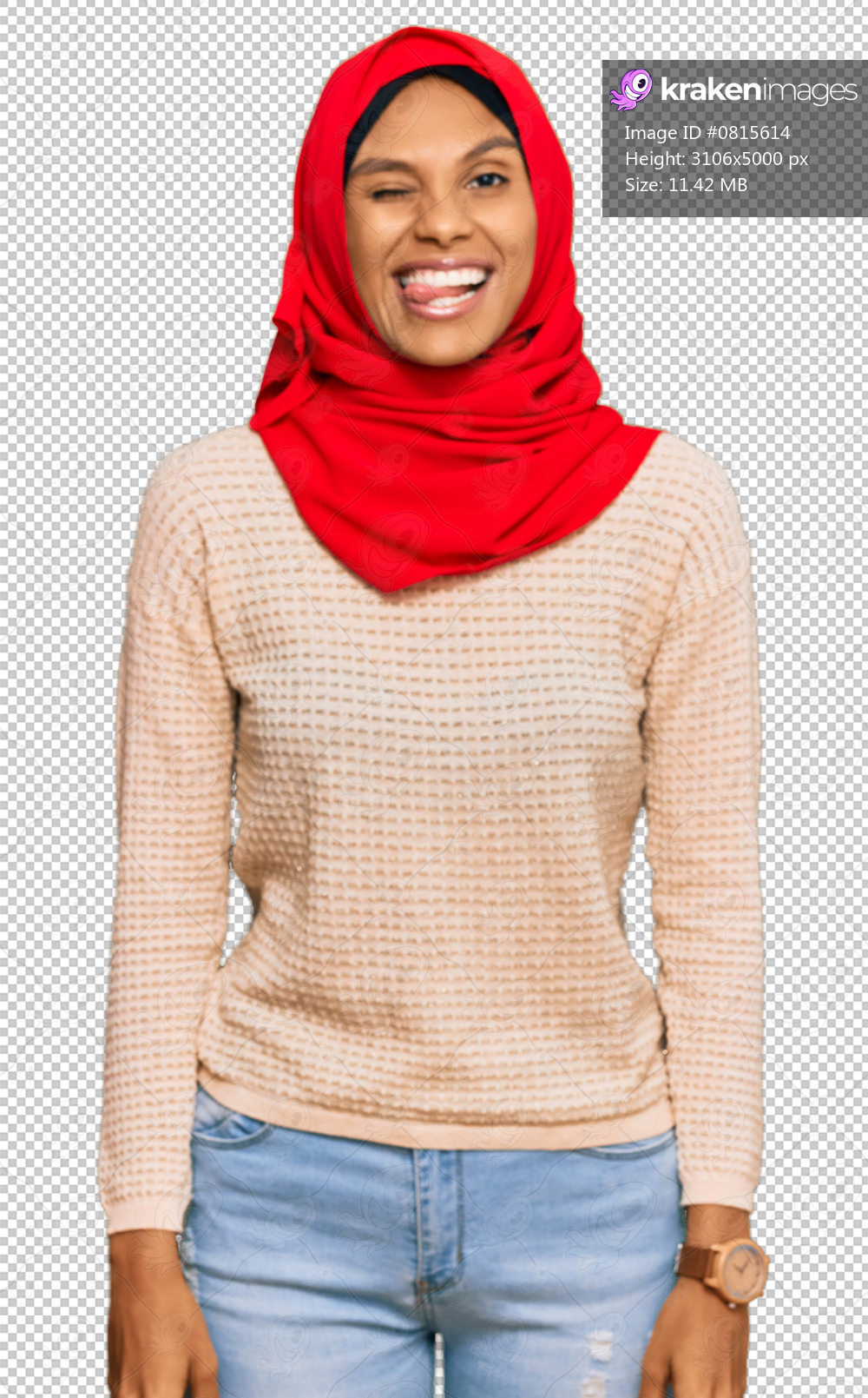 Young african american woman wearing traditional islamic hijab scarf winking looking at the camera with sexy expression, cheerful and happy face.