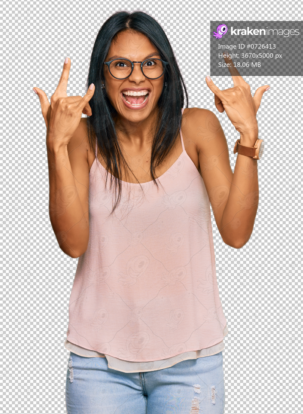 Young african american woman wearing casual clothes and glasses shouting with crazy expression doing rock symbol with hands up. music star. heavy music concept.
