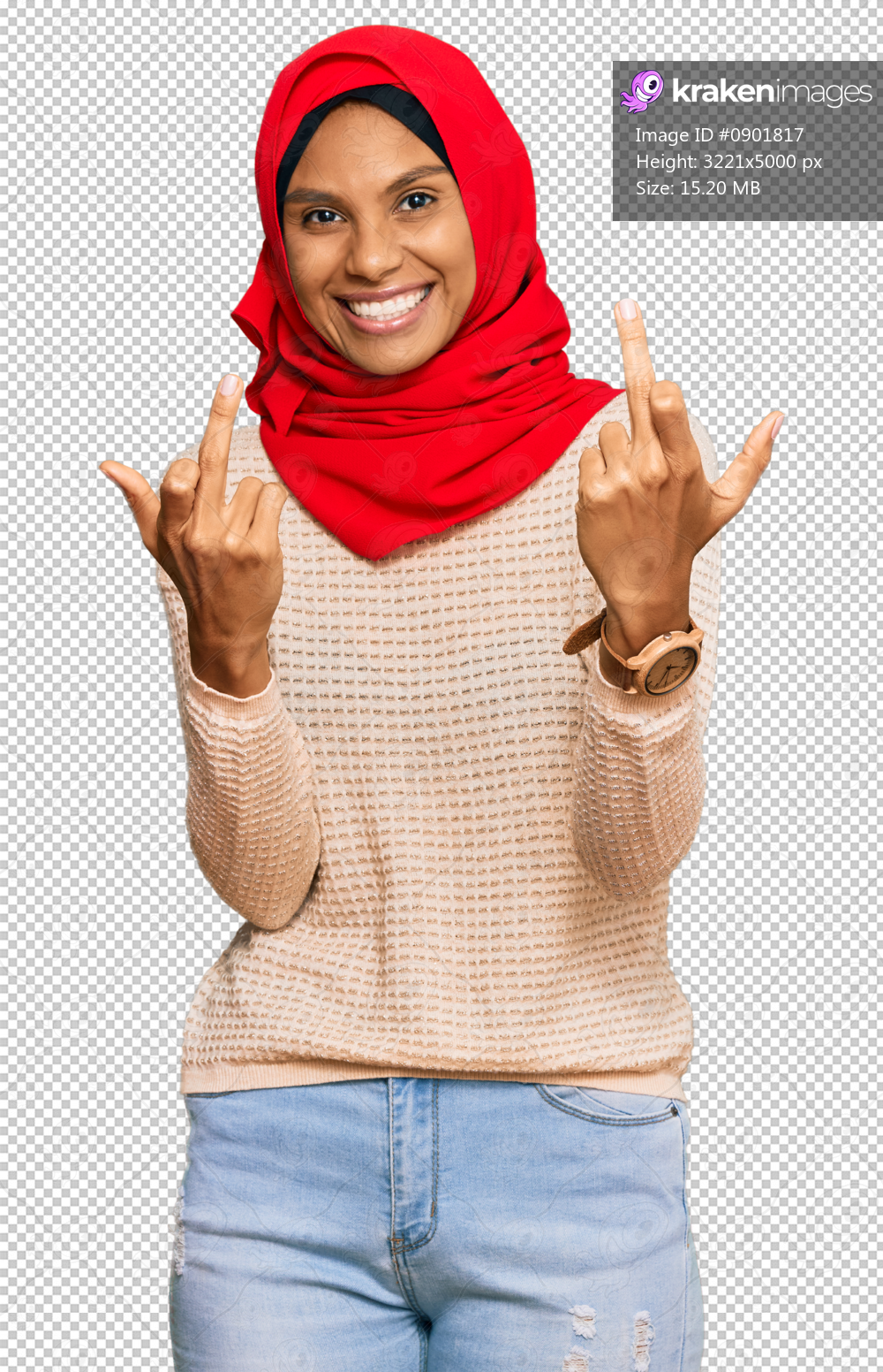 Young african american woman wearing traditional islamic hijab scarf showing middle finger doing fuck you bad expression, provocation and rude attitude. screaming excited