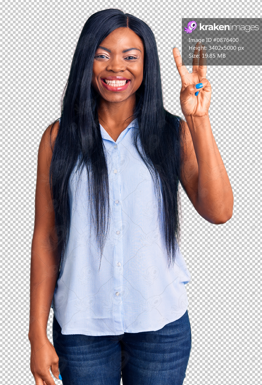 Young african american woman wearing casual clothes showing and pointing up with fingers number three while smiling confident and happy.