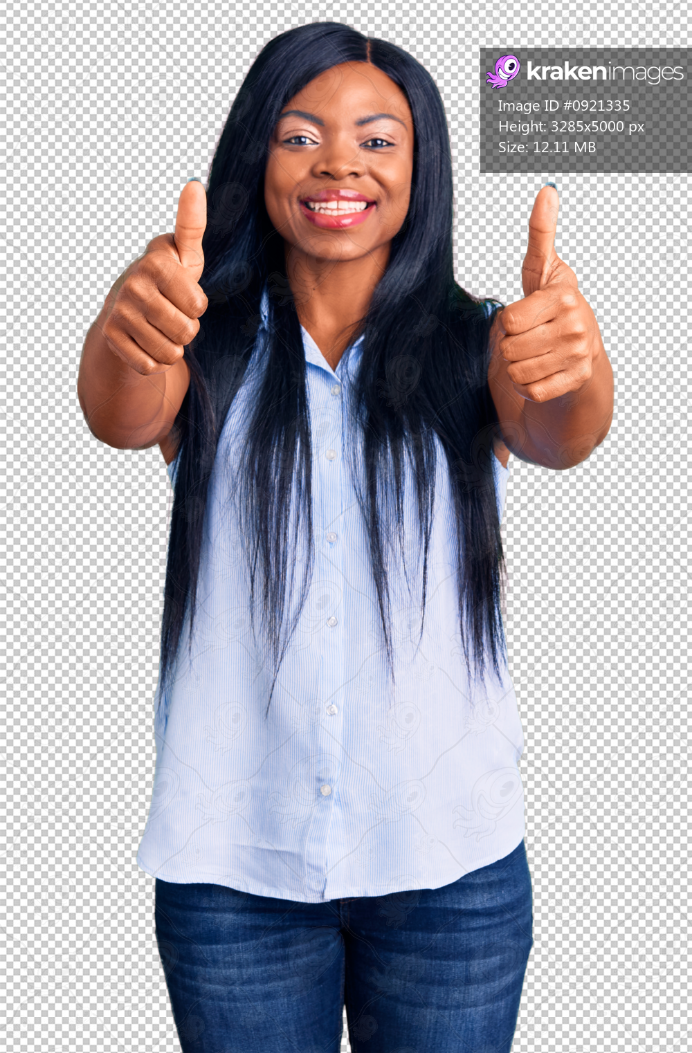 Young african american woman wearing casual clothes approving doing positive gesture with hand, thumbs up smiling and happy for success. winner gesture.