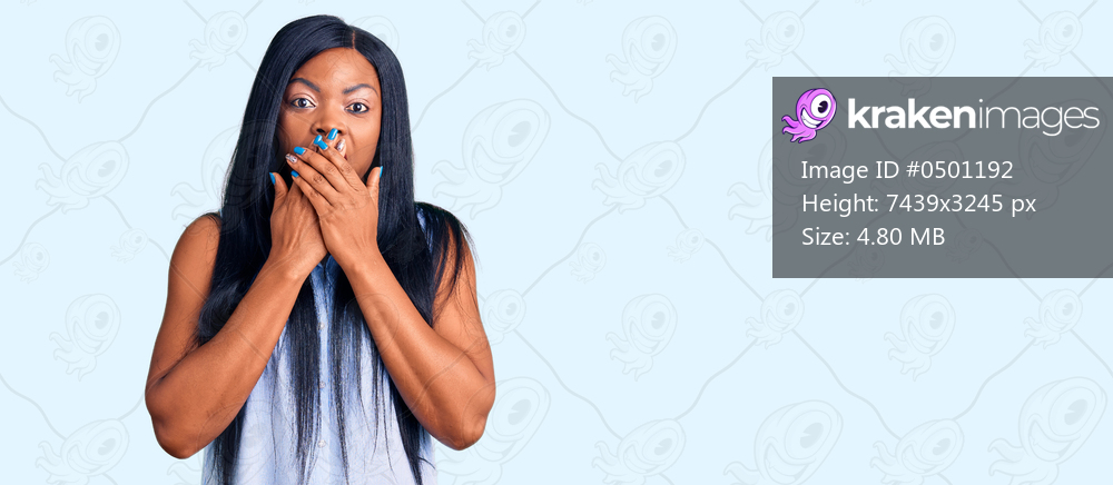 Young african american woman wearing casual clothes shocked covering mouth with hands for mistake. secret concept. 