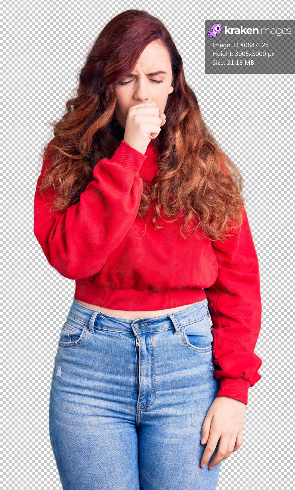 Young beautiful woman wearing casual winter sweater feeling unwell and coughing as symptom for cold or bronchitis. health care concept.