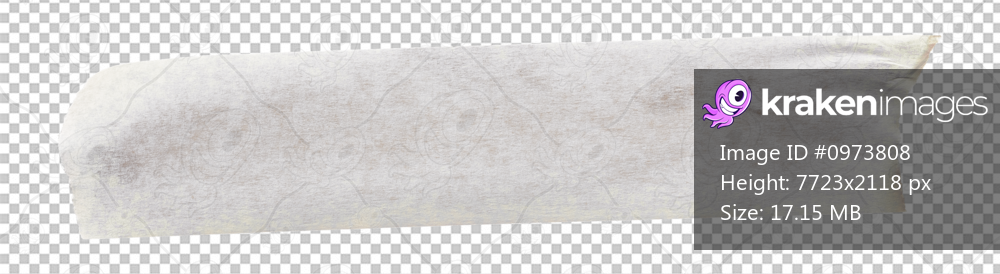 White adhesive paper tape stick over isolated background, blank fastening packaging wrinkled sticker