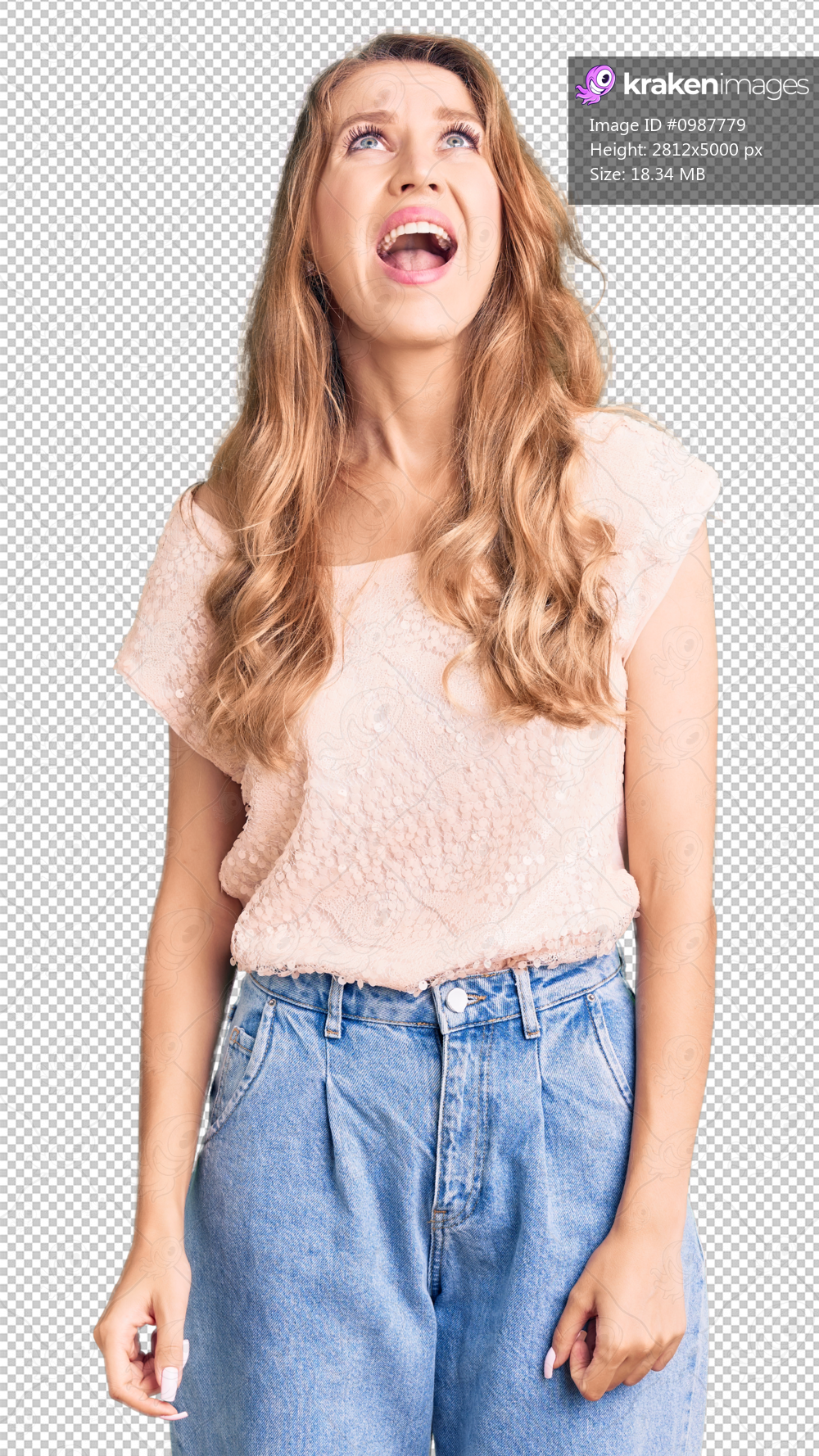 Young beautiful caucasian woman with blond hair wearing casual clothes angry and mad screaming frustrated and furious, shouting with anger. rage and aggressive concept.