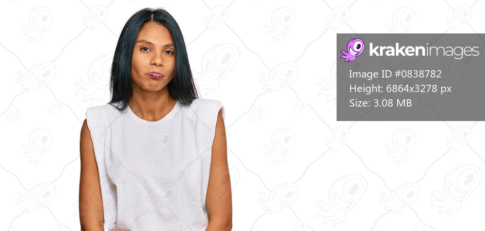 Young african american woman wearing casual clothes depressed and worry for distress, crying angry and afraid. sad expression. 