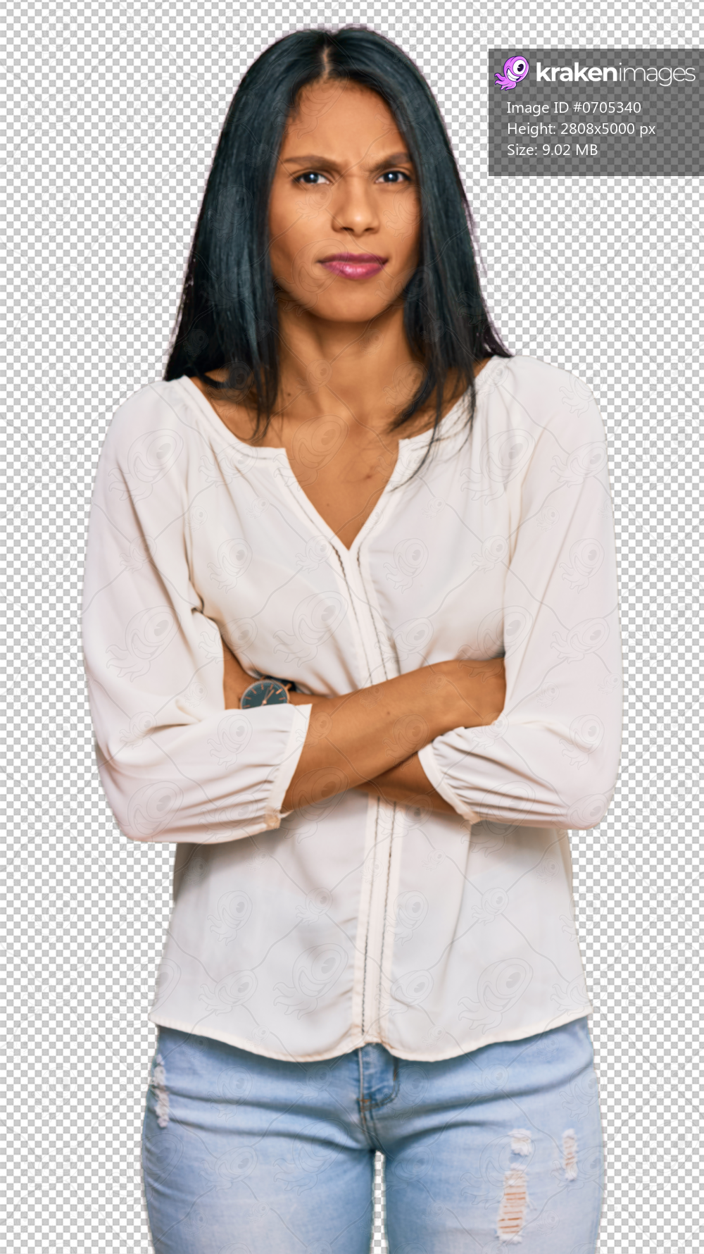 Young african american woman wearing casual clothes skeptic and nervous, disapproving expression on face with crossed arms. negative person.