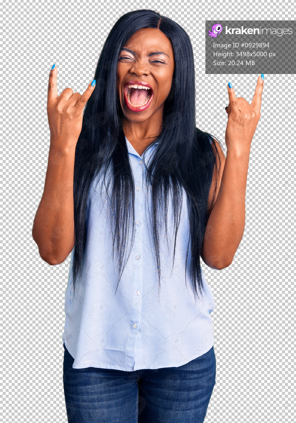 Young african american woman wearing casual clothes shouting with crazy expression doing rock symbol with hands up. music star. heavy concept.