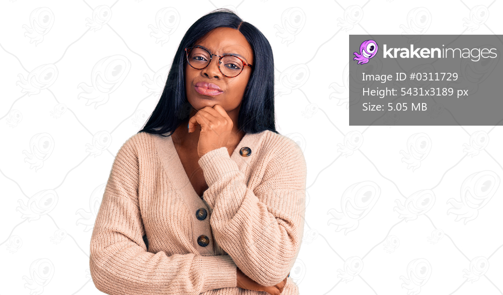 Young african american woman wearing casual clothes thinking looking tired and bored with depression problems with crossed arms. 