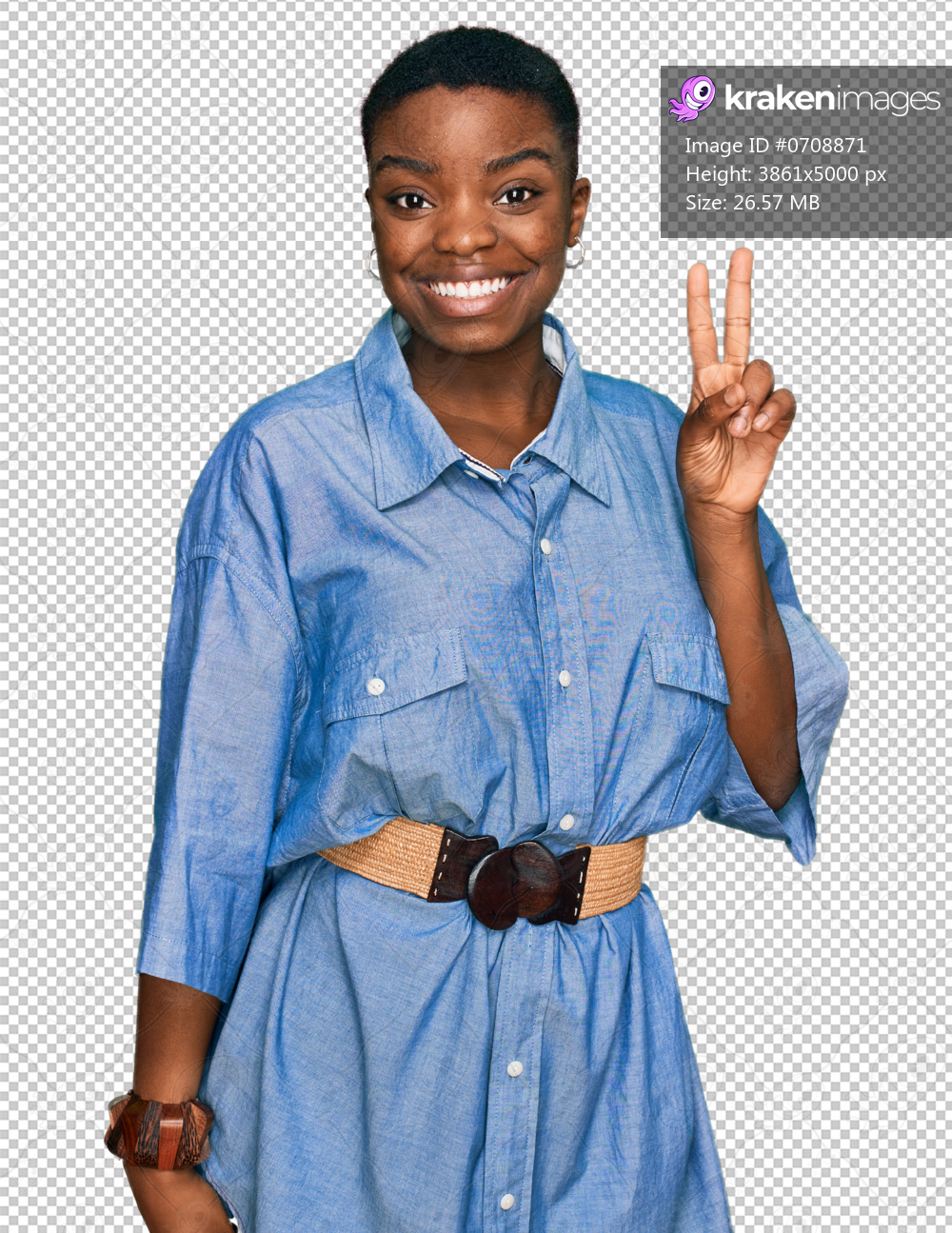 Young african american woman wearing casual clothes smiling with happy face winking at the camera doing victory sign. number two.