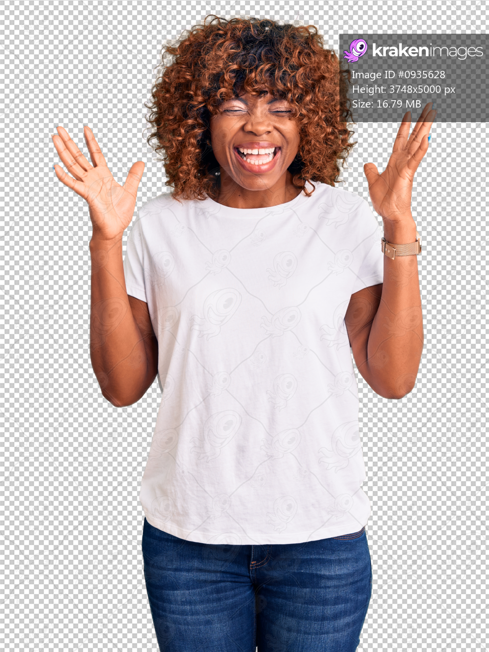 Young african american woman wearing casual white tshirt celebrating mad and crazy for success with arms raised and closed eyes screaming excited. winner concept