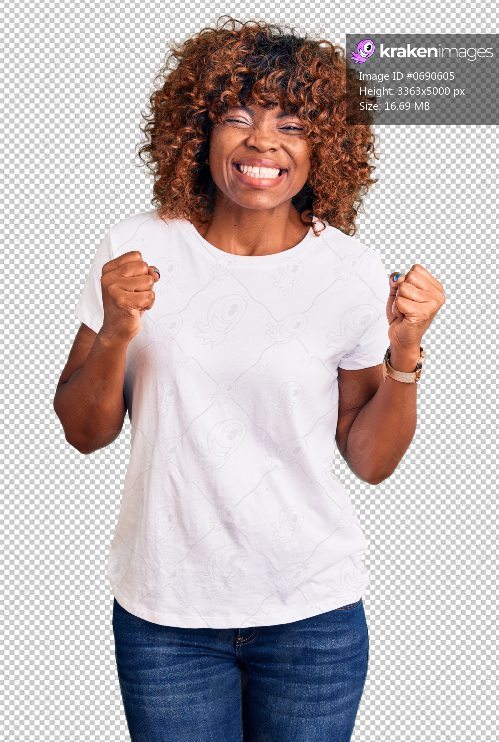 Young african american woman wearing casual white tshirt excited for success with arms raised and eyes closed celebrating victory smiling. winner concept.