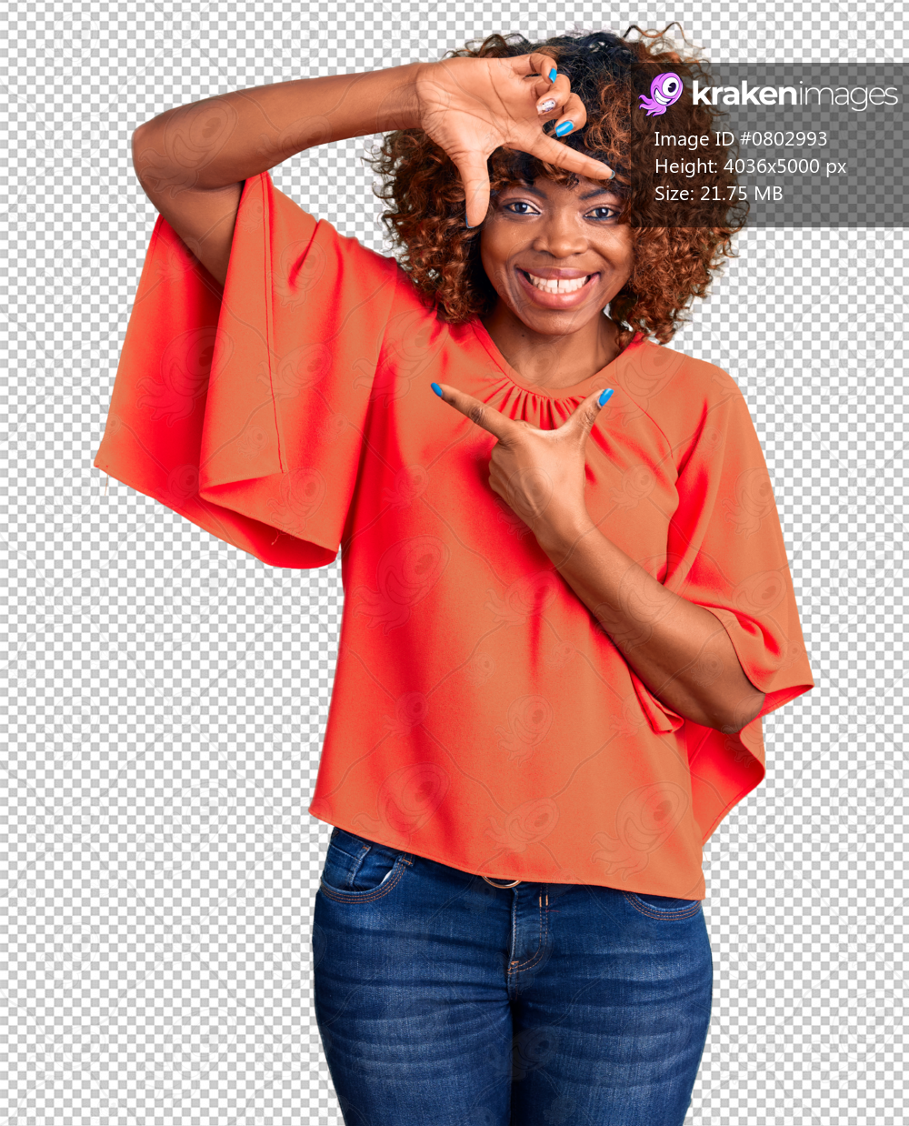 Young african american woman wearing casual clothes smiling making frame with hands and fingers with happy face. creativity and photography concept.