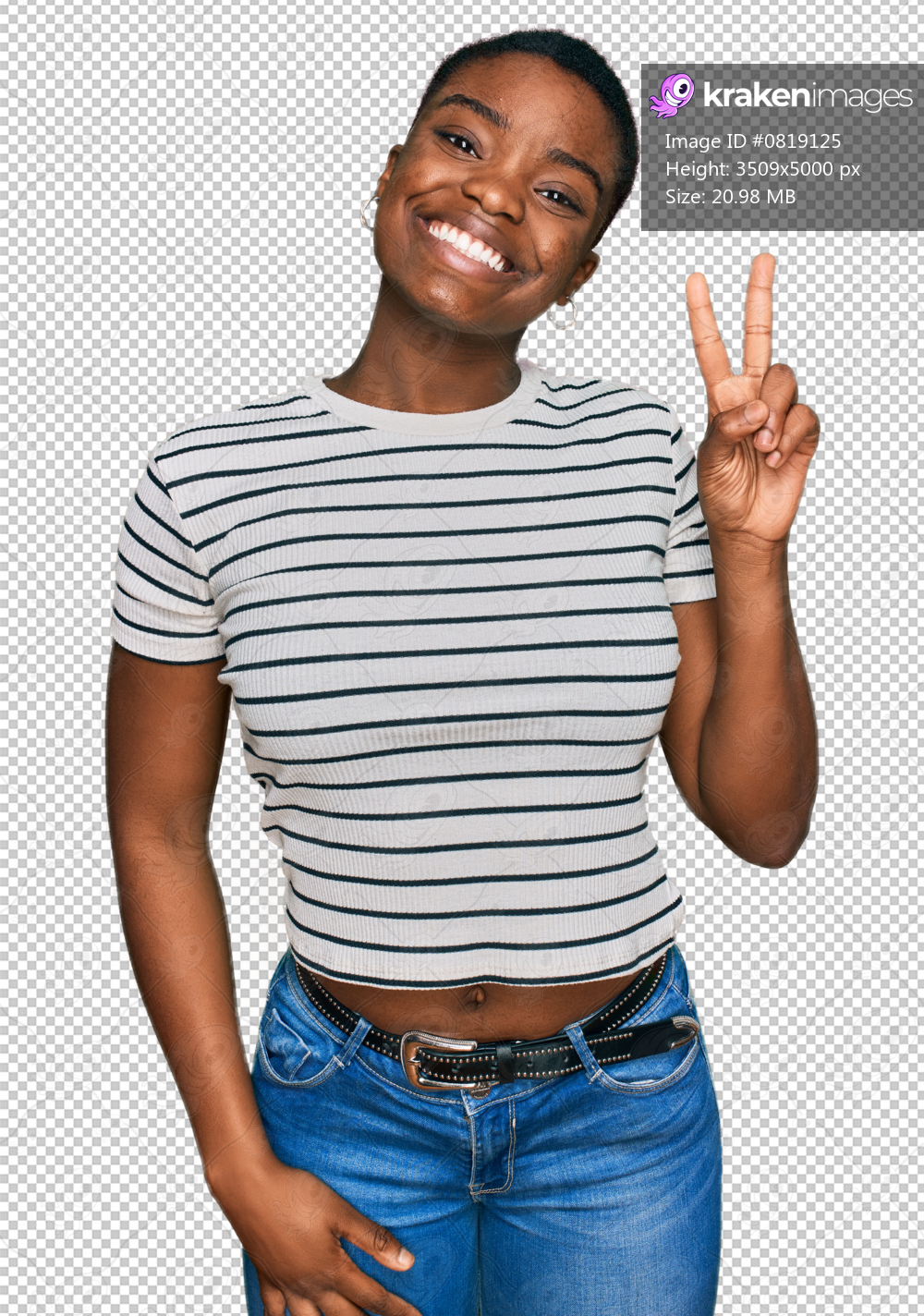 Young african american woman wearing casual clothes smiling with happy face winking at the camera doing victory sign. number two.